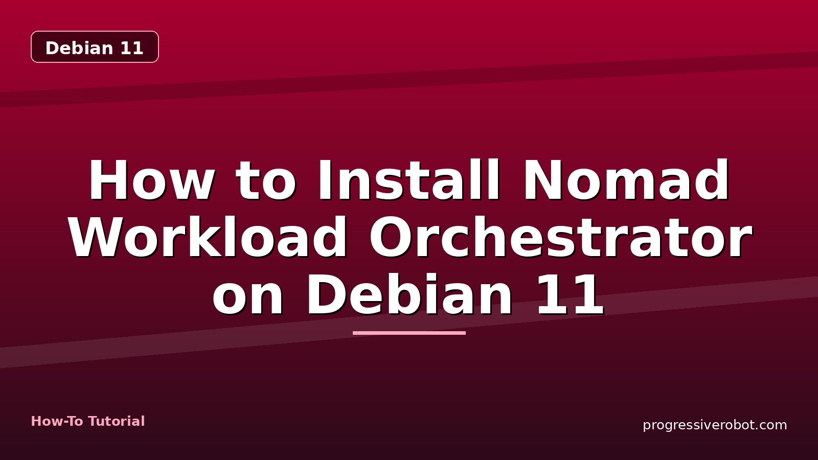 How to Install Nomad Workload Orchestrator on Debian 11 — step-by-step Debian 11 tutorial on Progressive Robot