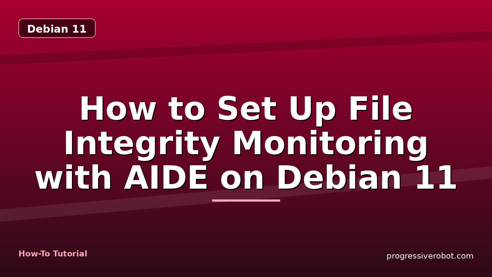 How to Set Up File Integrity Monitoring with AIDE on Debian 11 — step-by-step Debian 11 tutorial on Progressive Robot