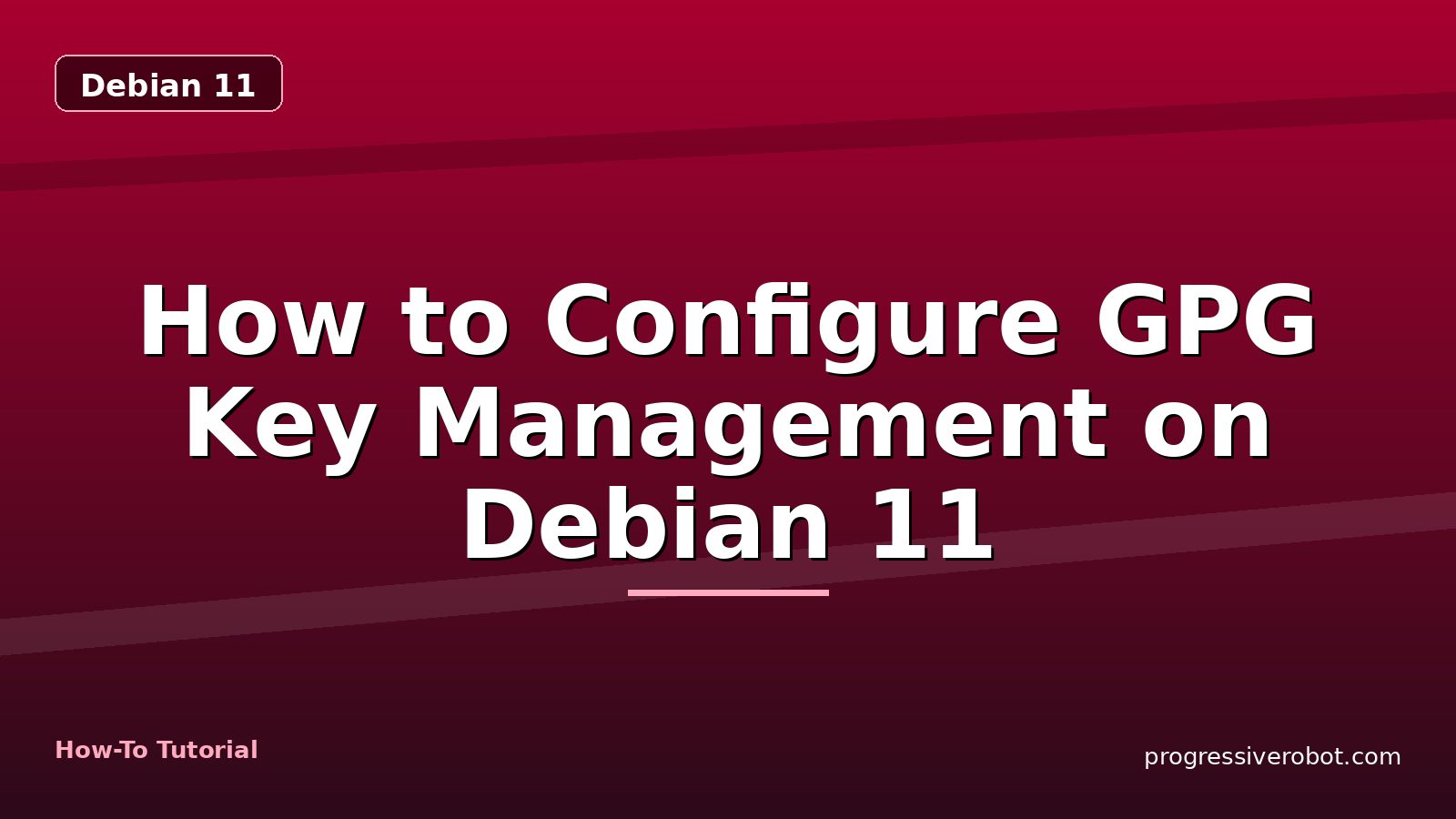 How to Configure GPG Key Management on Debian 11 — step-by-step Debian 11 tutorial on Progressive Robot