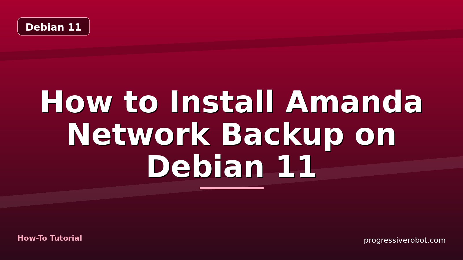 How to Install Amanda Network Backup on Debian 11 — step-by-step Debian 11 tutorial on Progressive Robot