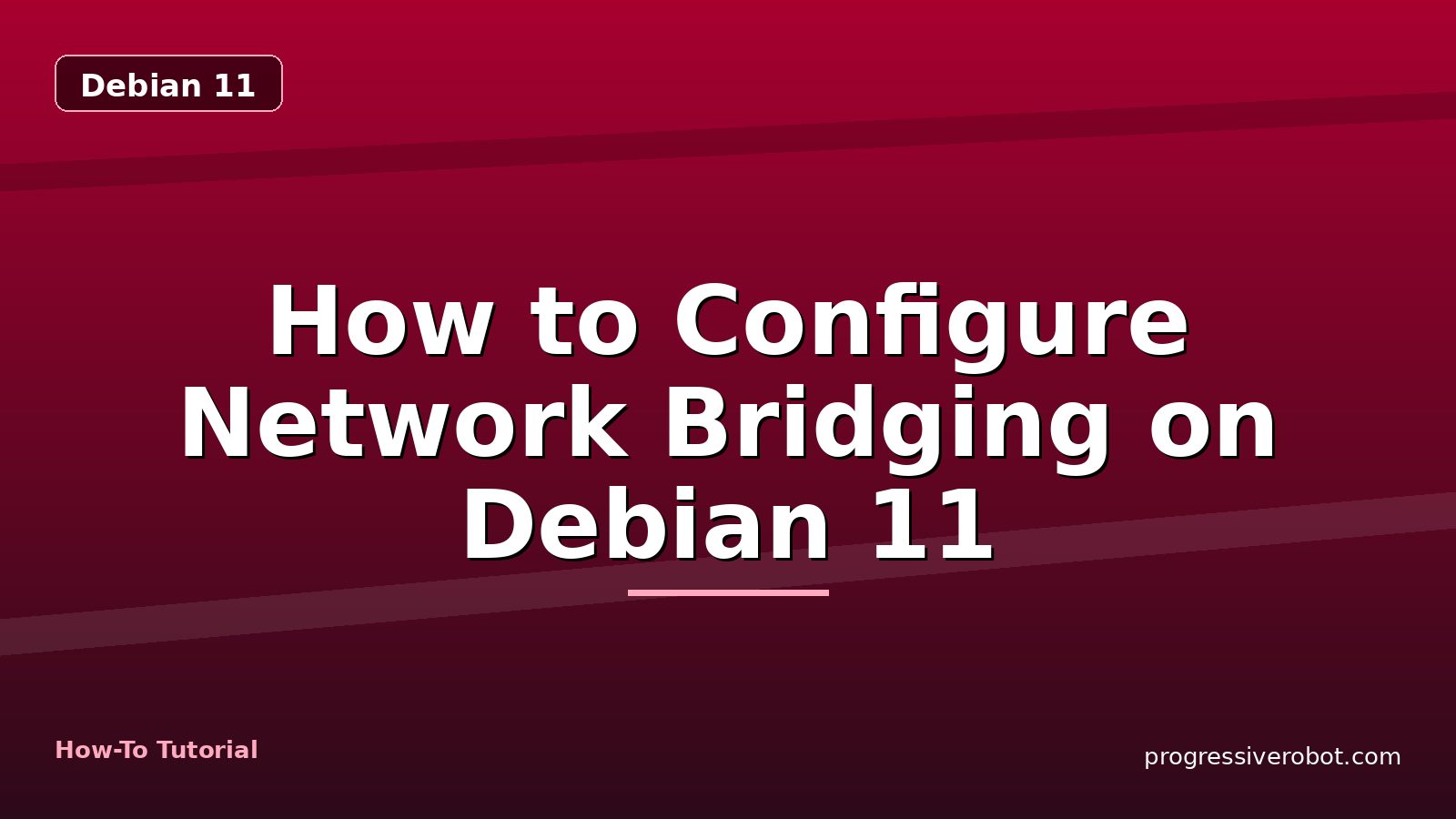 How to Configure Network Bridging on Debian 11 — step-by-step Debian 11 tutorial on Progressive Robot