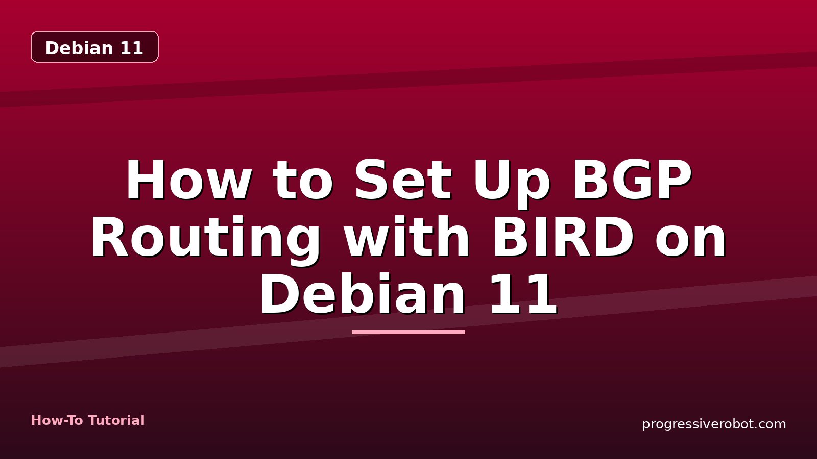 How to Set Up BGP Routing with BIRD on Debian 11 — step-by-step Debian 11 tutorial on Progressive Robot
