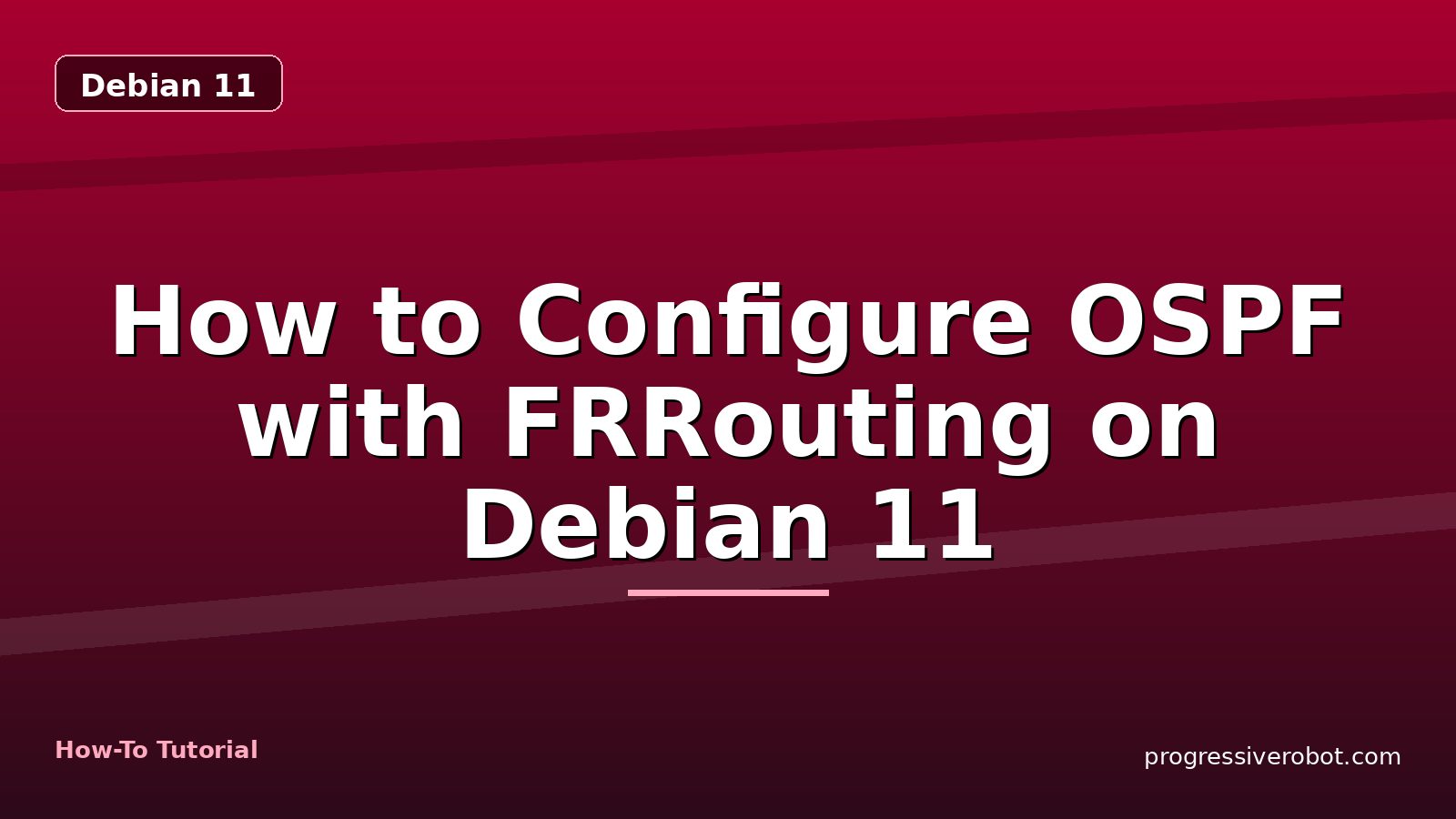 How to Configure OSPF with FRRouting on Debian 11 — step-by-step Debian 11 tutorial on Progressive Robot