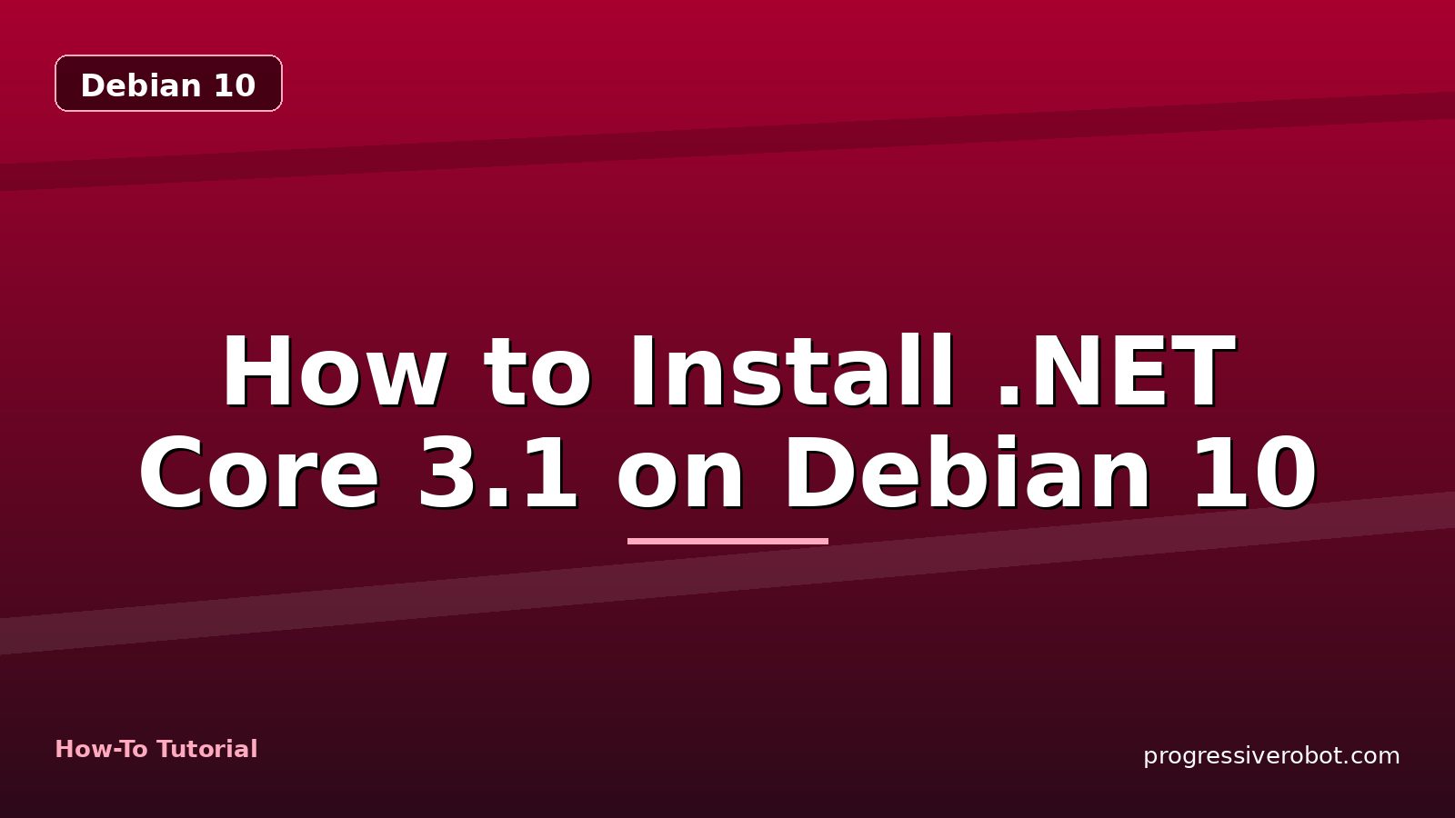 How to Install .NET Core 3.1 on Debian 10 — step-by-step Debian 10 tutorial on Progressive Robot