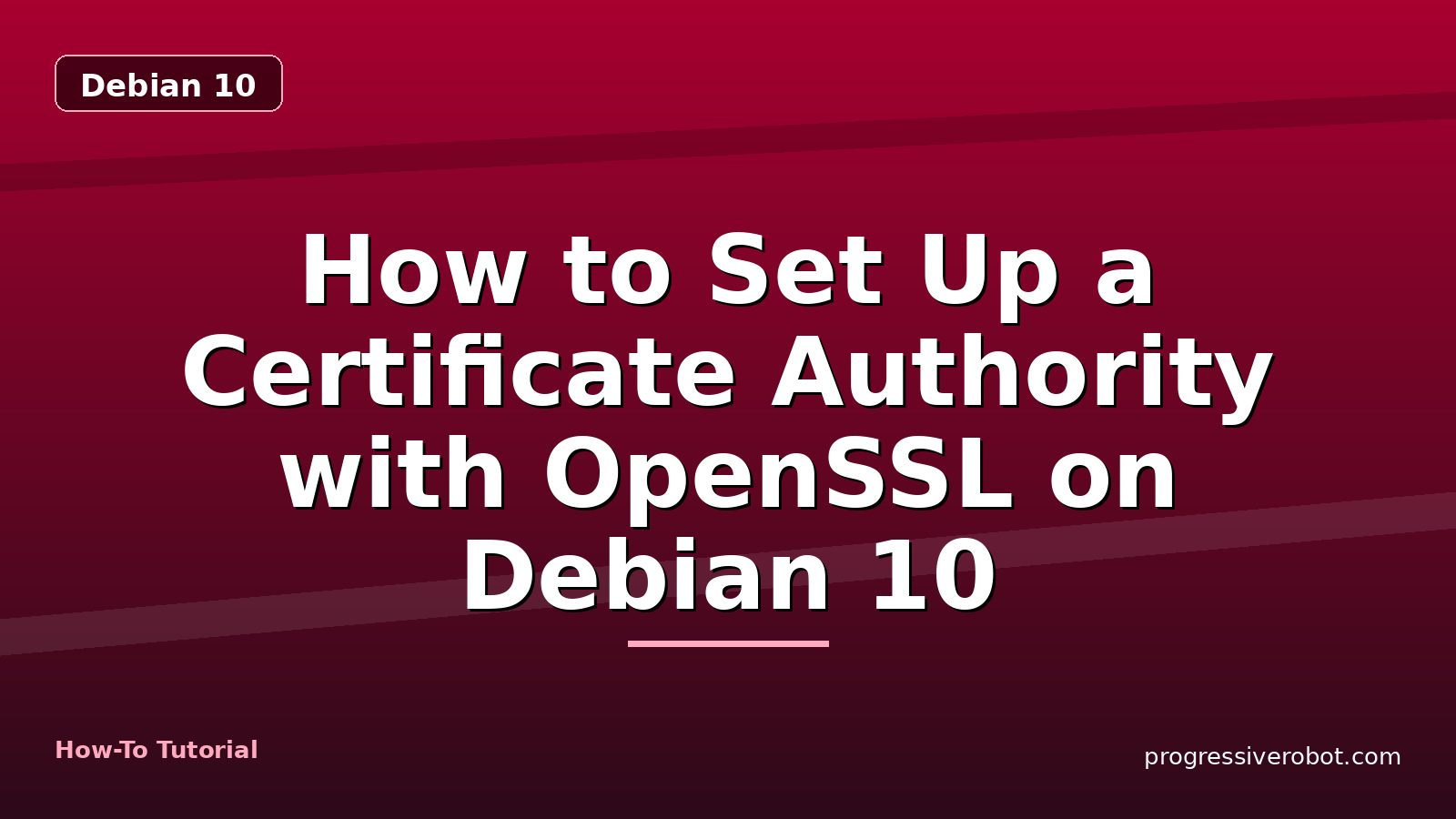 How to Set Up a Certificate Authority with OpenSSL on Debian 10 — step-by-step Debian 10 tutorial on Progressive Robot