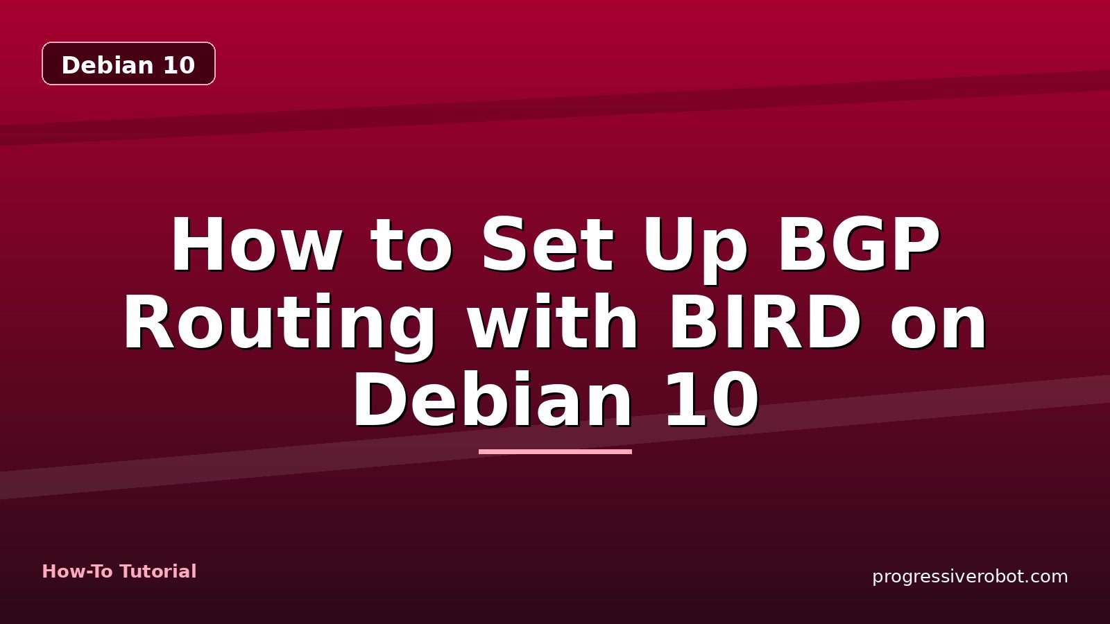 How to Set Up BGP Routing with BIRD on Debian 10 — step-by-step Debian 10 tutorial on Progressive Robot