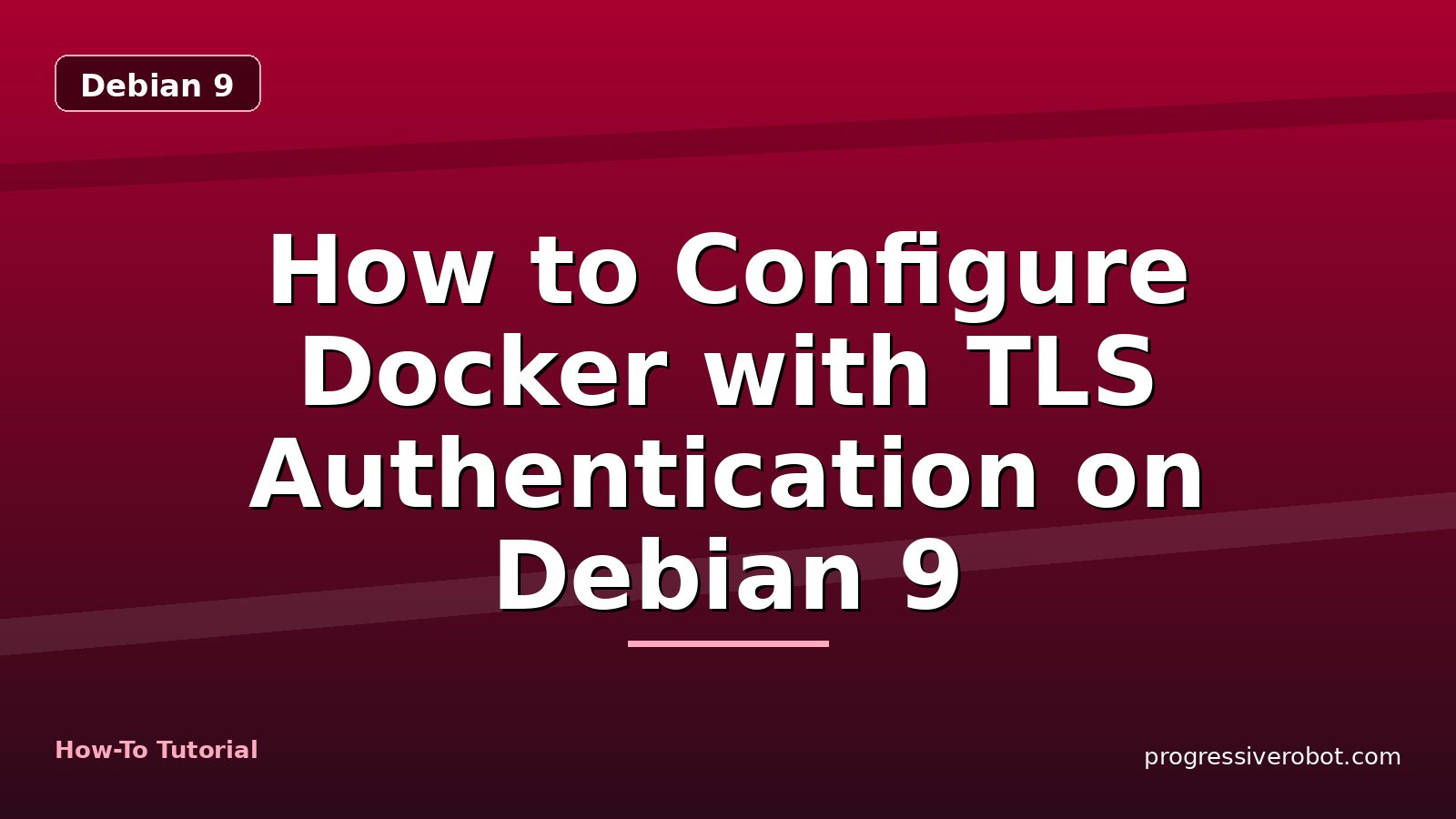 How to Configure Docker with TLS Authentication on Debian 9 — step-by-step Debian 9 tutorial on Progressive Robot