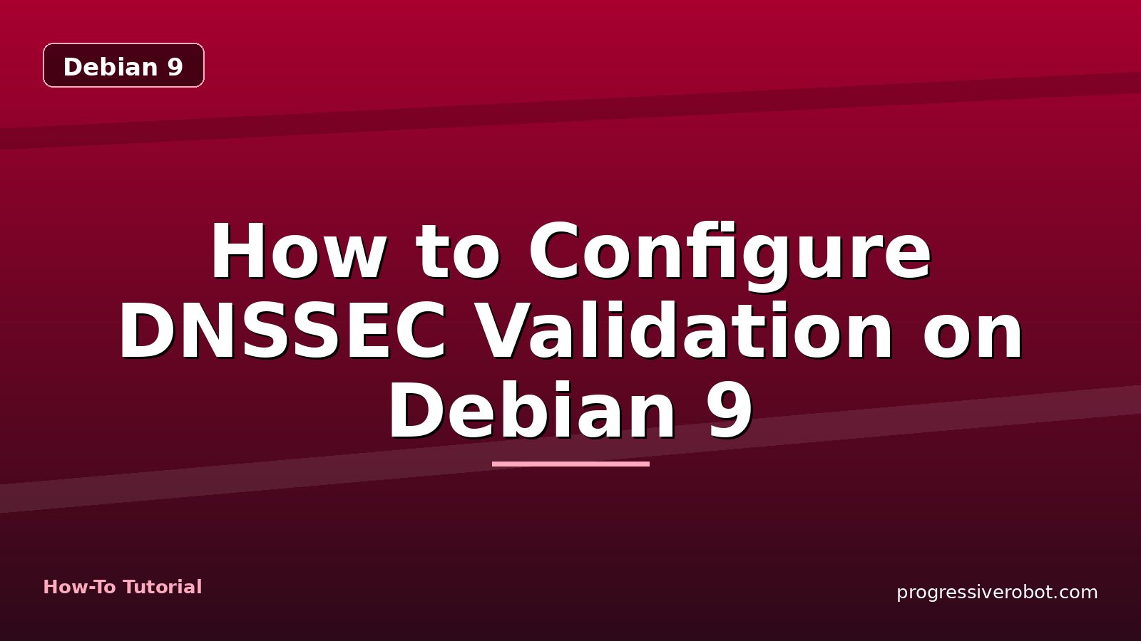How to Configure DNSSEC Validation on Debian 9 — step-by-step Debian 9 tutorial on Progressive Robot