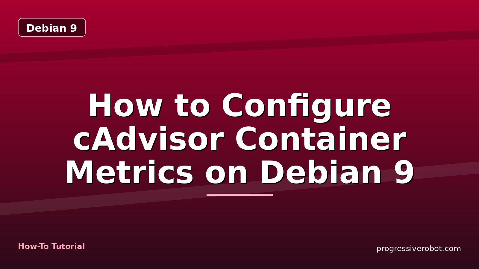 How to Configure cAdvisor Container Metrics on Debian 9 — step-by-step Debian 9 tutorial on Progressive Robot