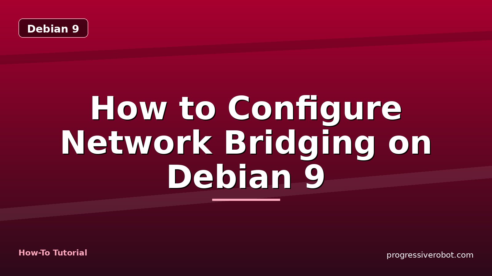 How to Configure Network Bridging on Debian 9 — step-by-step Debian 9 tutorial on Progressive Robot