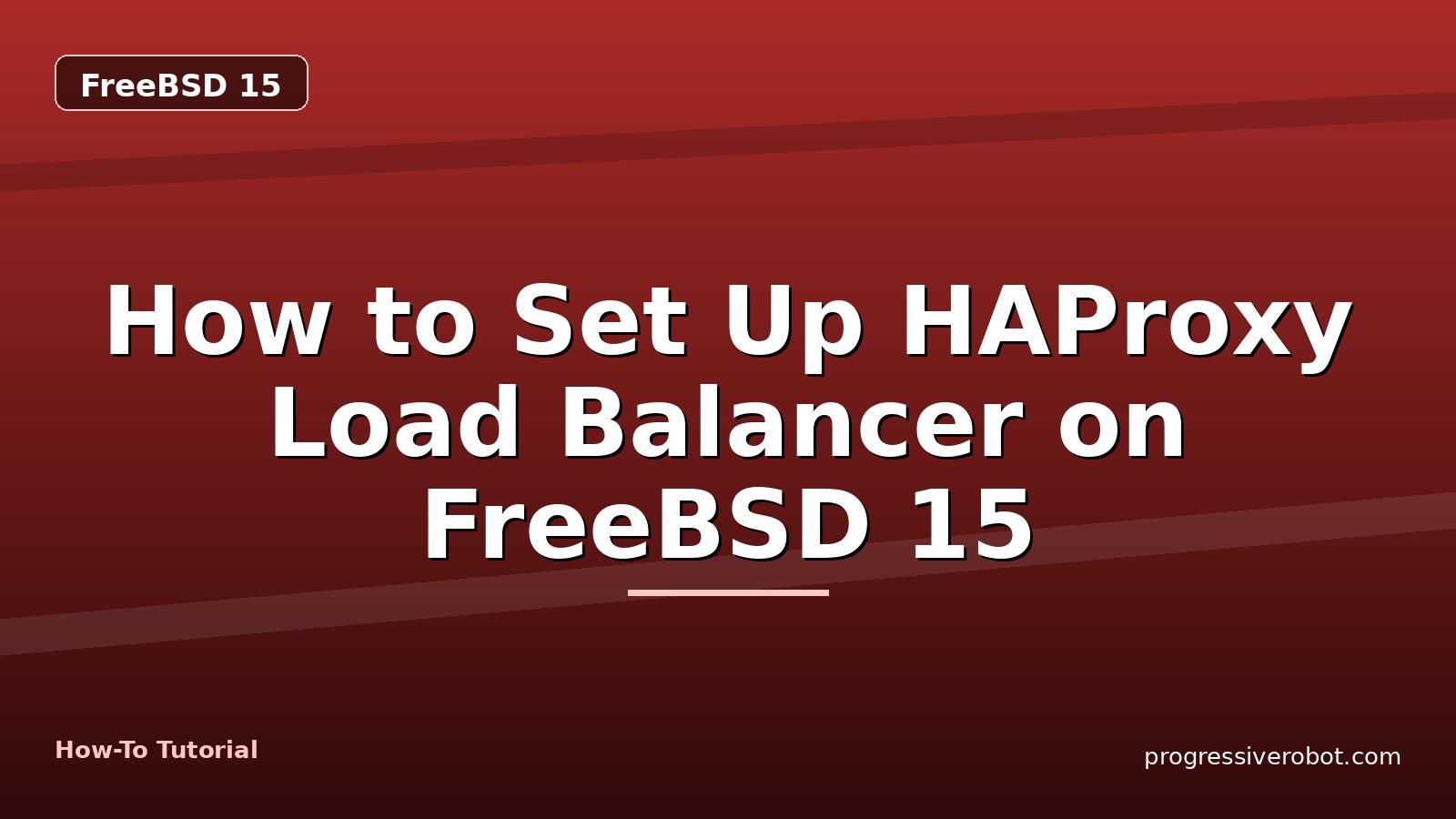 How to Set Up HAProxy Load Balancer on FreeBSD 15 — step-by-step FreeBSD 15 tutorial on Progressive Robot