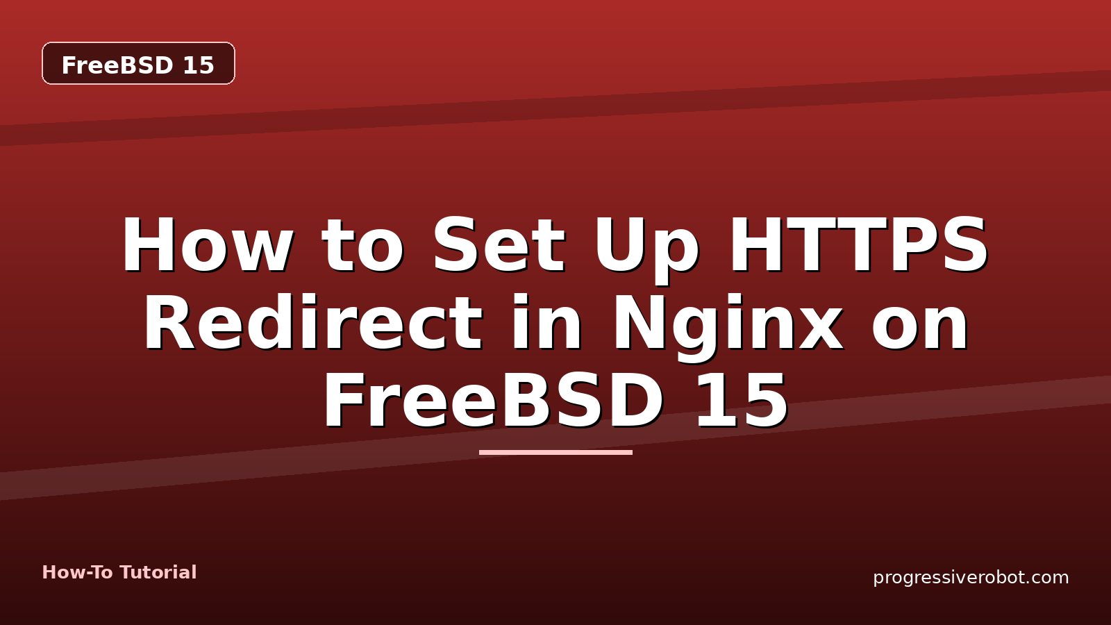 How to Set Up HTTPS Redirect in Nginx on FreeBSD 15 — step-by-step FreeBSD 15 tutorial on Progressive Robot