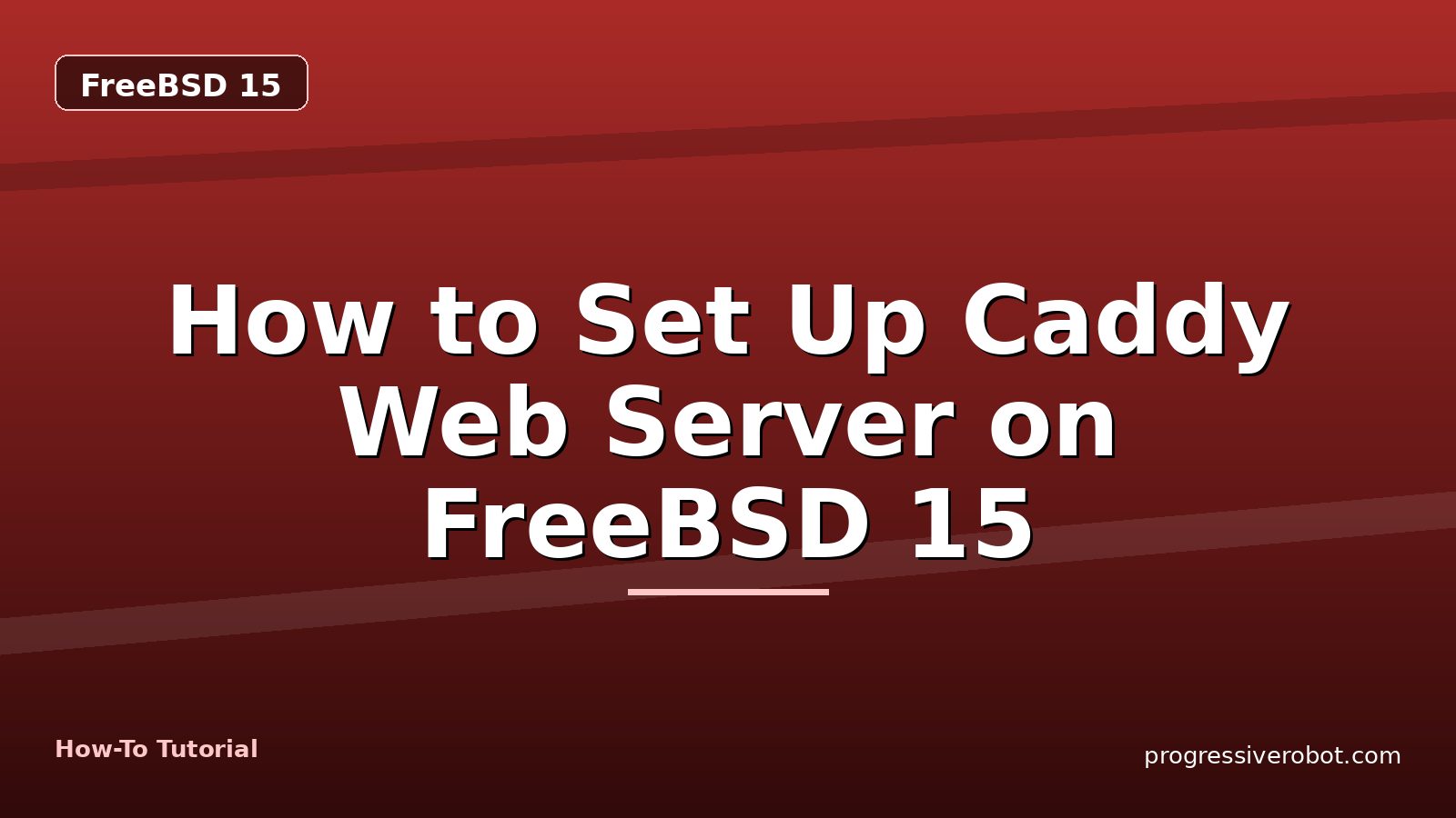 How to Set Up Caddy Web Server on FreeBSD 15 — step-by-step FreeBSD 15 tutorial on Progressive Robot