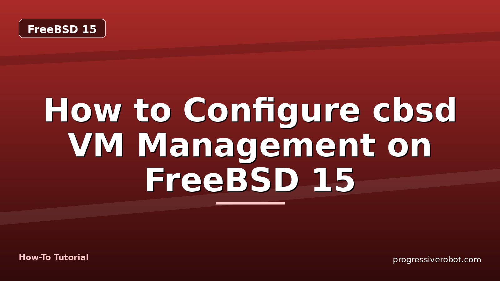How to Configure cbsd VM Management on FreeBSD 15 — step-by-step FreeBSD 15 tutorial on Progressive Robot