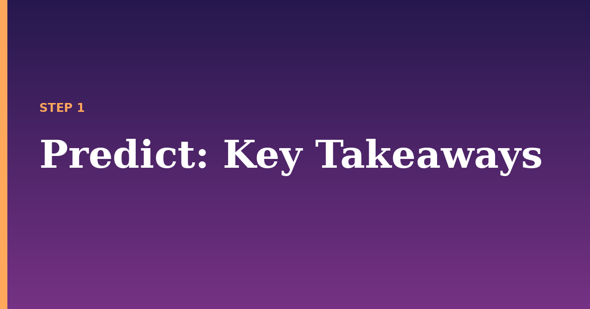 predict illustration for: Key Takeaways