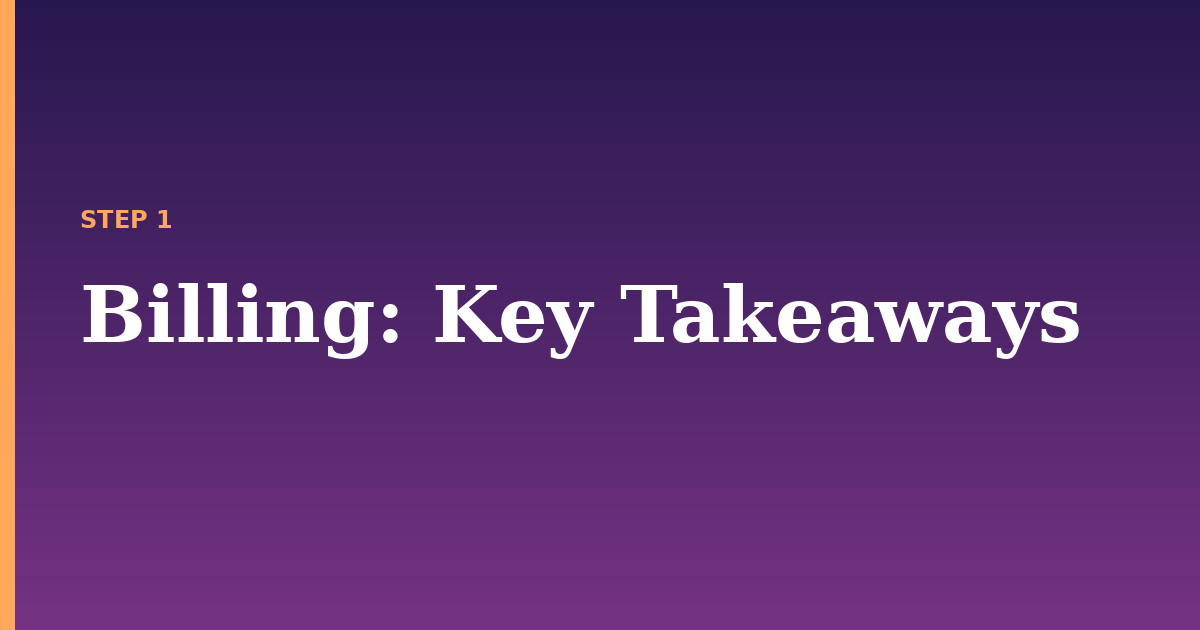 billing illustration for: Key Takeaways