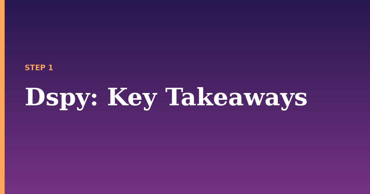 dspy illustration for: Key Takeaways