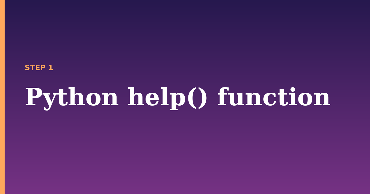 python help illustration for: Python help() function
