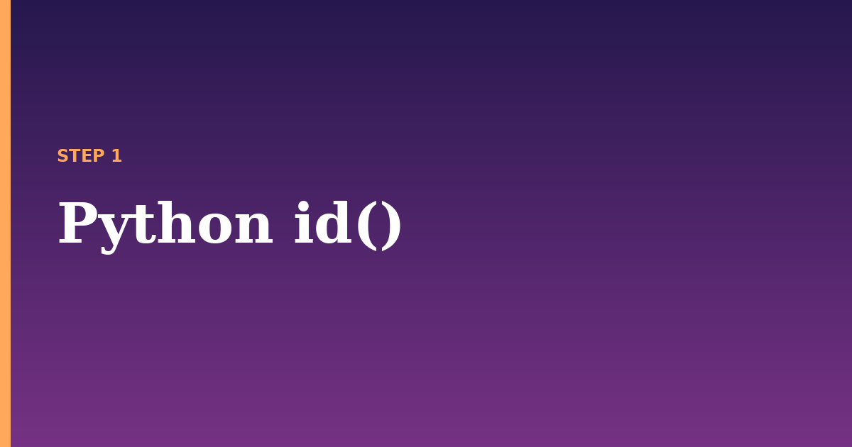 python illustration for: Python id()