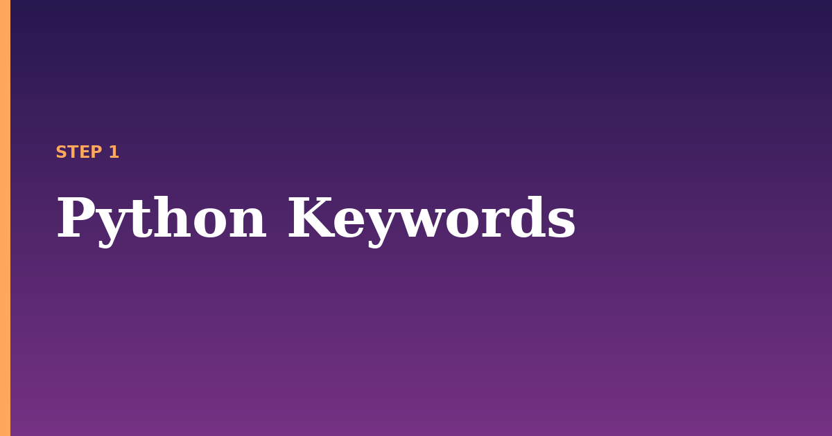 python illustration for: Python Keywords