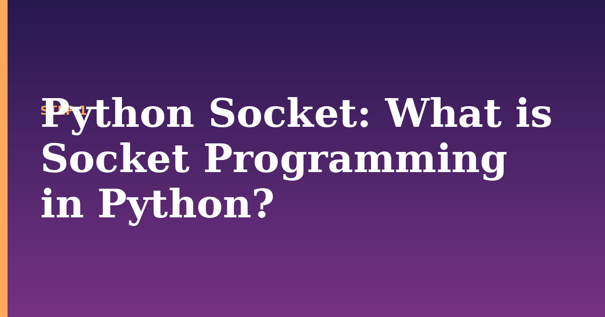 python socket illustration for: What is Socket Programming in Python?