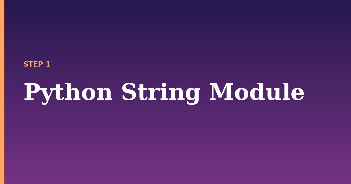 string module illustration for: Python String Module