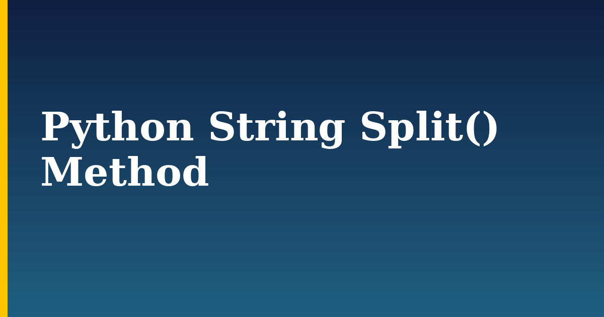 Python String Split() Method — step-by-step Python tutorial on Progressive Robot