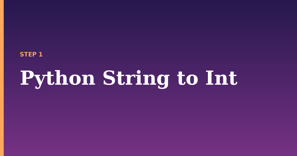 int illustration for: Python String to Int