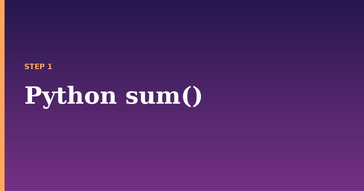 python sum illustration for: Python sum()
