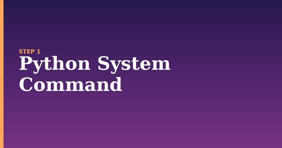 python system illustration for: Python System Command