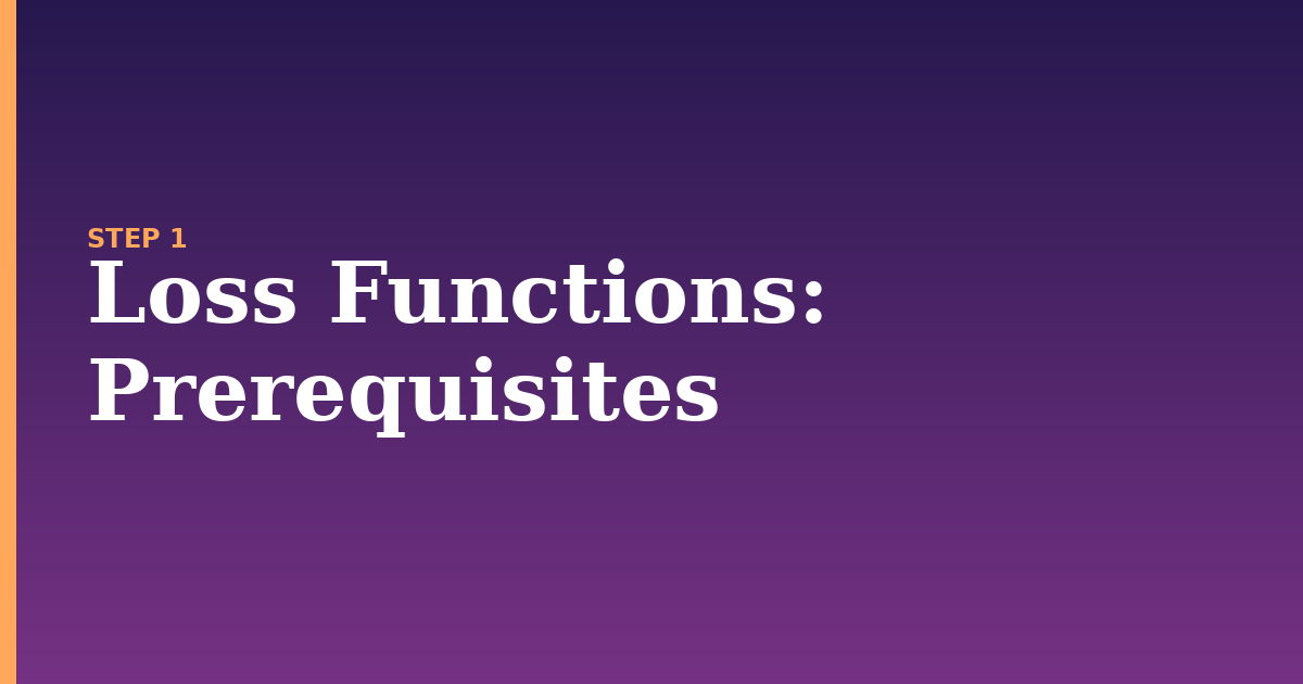 loss functions illustration for: Prerequisites
