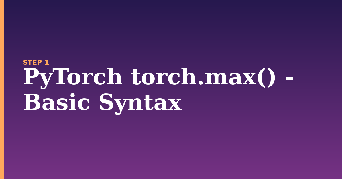 torch.max illustration for: PyTorch torch.max() - Basic Syntax