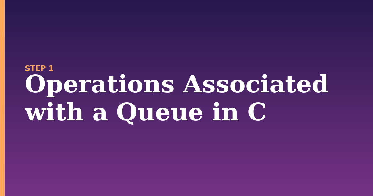 queue illustration for: Operations Associated with a Queue in C