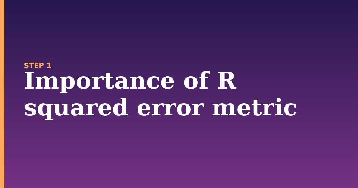 squared illustration for: Importance of R squared error metric