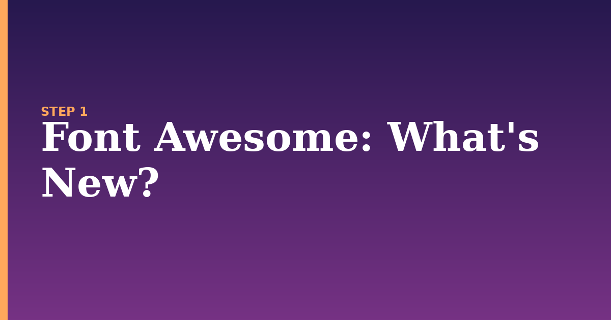 font awesome illustration for: What's New?