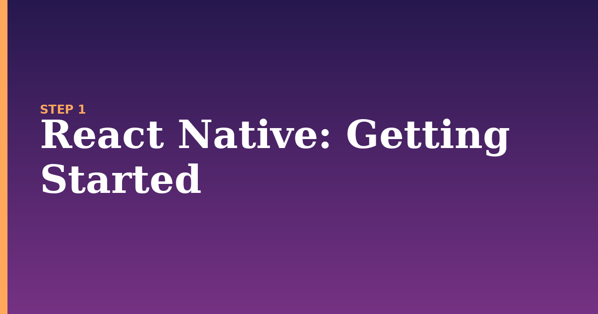 react native illustration for: Getting Started