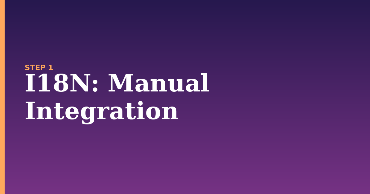 i18n illustration for: Manual Integration