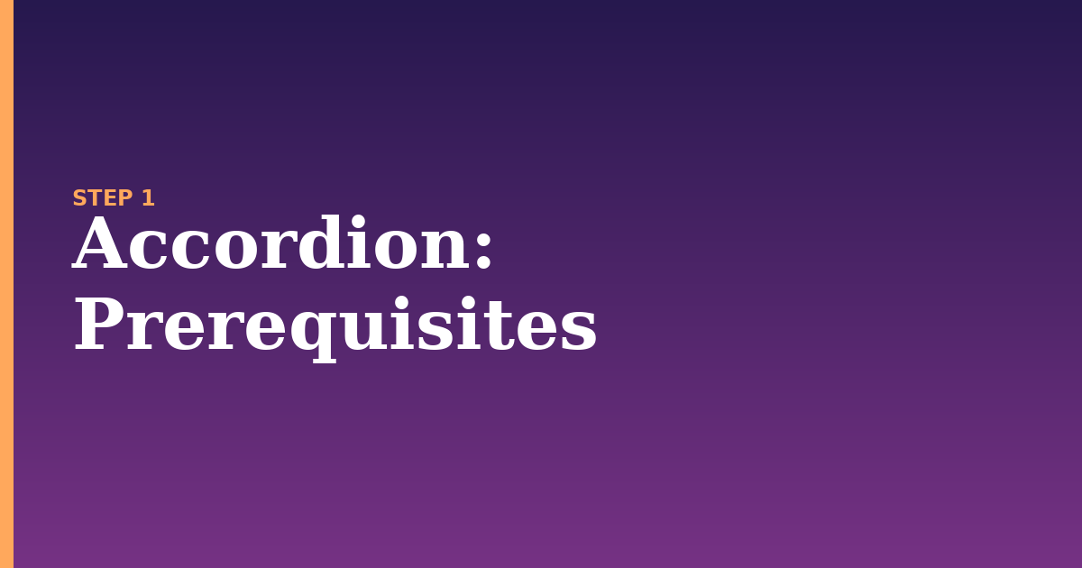 accordion illustration for: Prerequisites