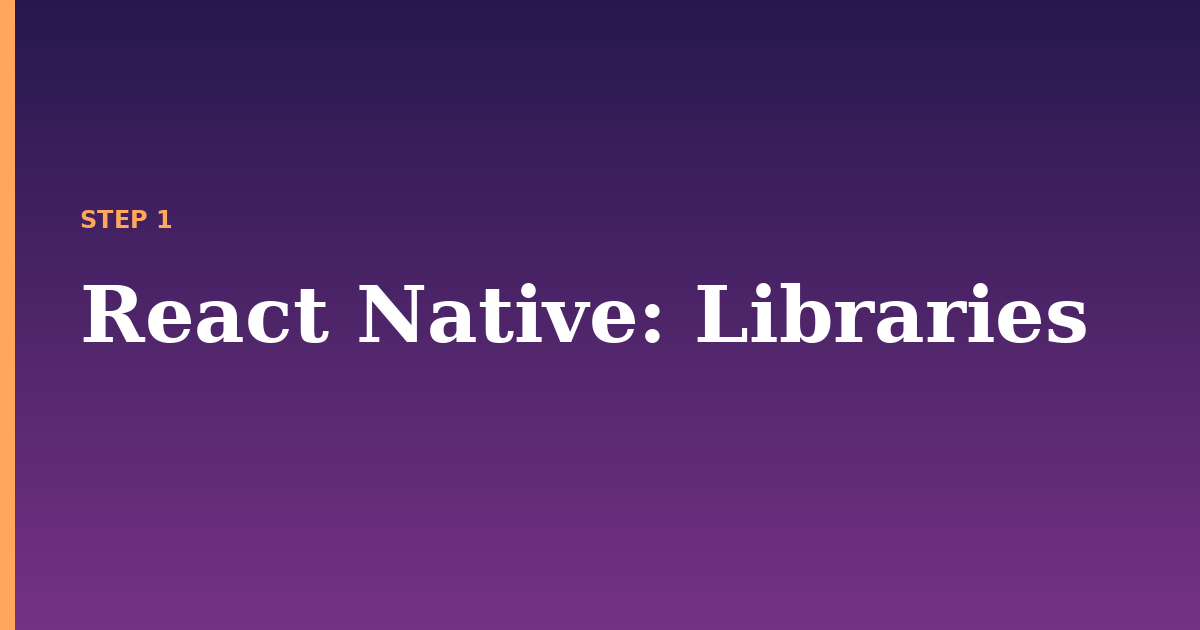 react native illustration for: Libraries