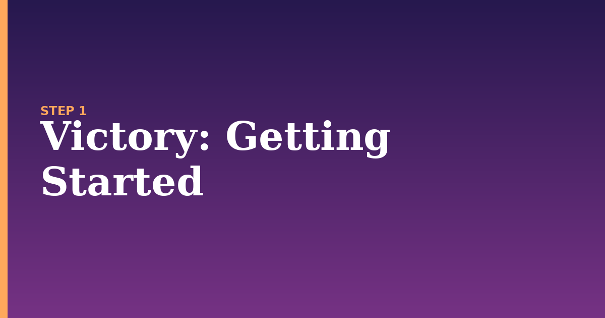 victory illustration for: Getting Started