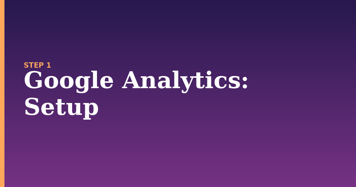 google analytics illustration for: Setup