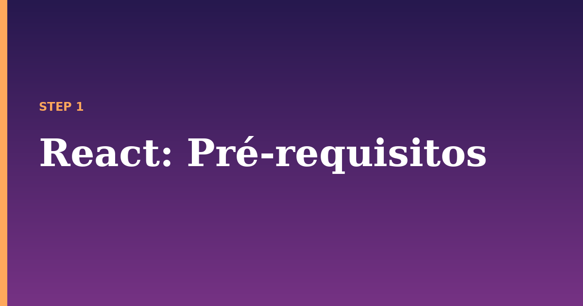 react illustration for: Pré-requisitos