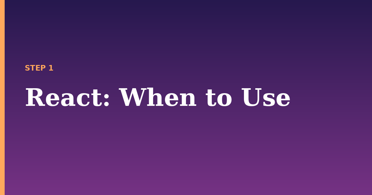 react illustration for: When to Use