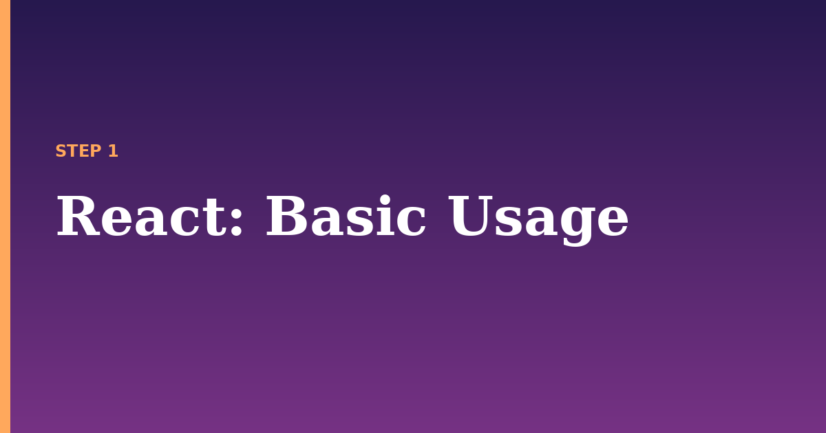 react illustration for: Basic Usage