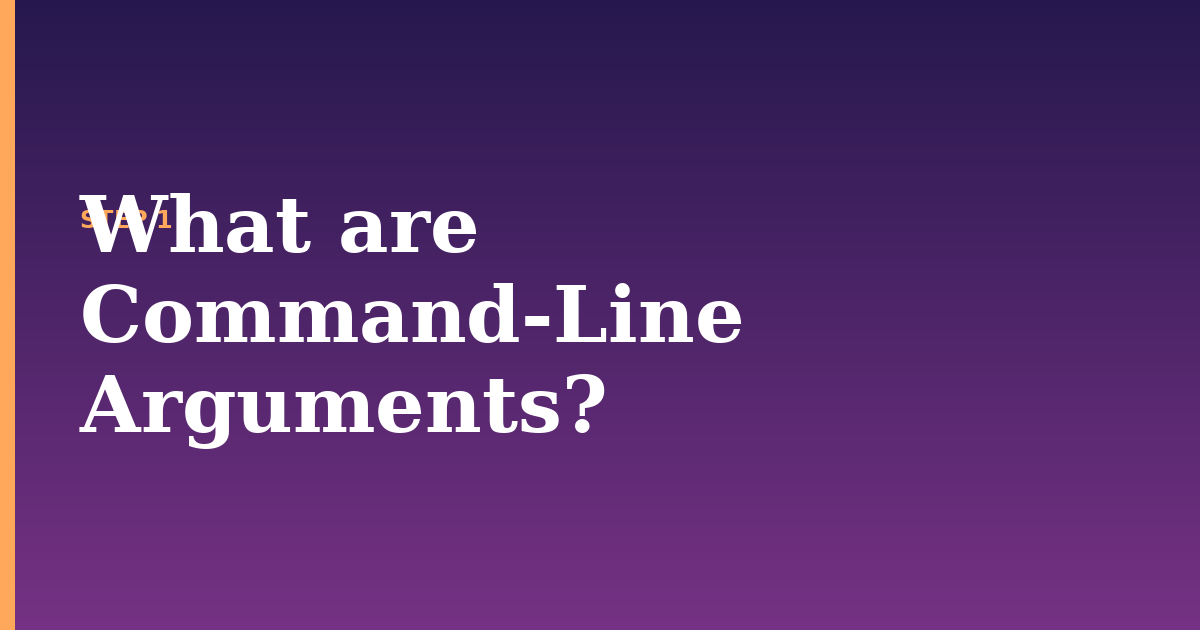 line arguments illustration for: What are Command-Line Arguments?