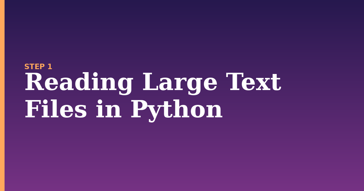 read illustration for: Reading Large Text Files in Python