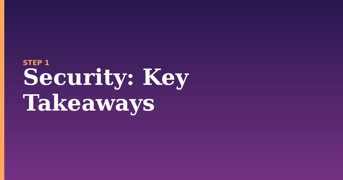 security illustration for: Key Takeaways