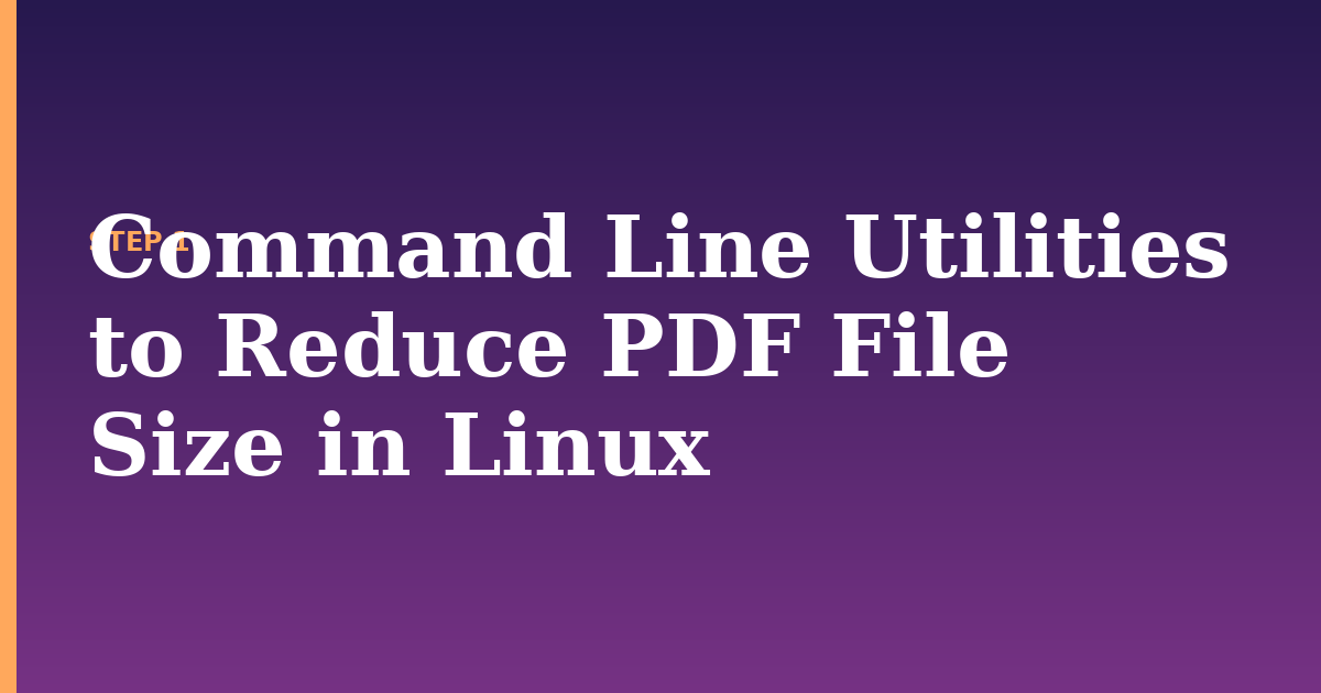pdf illustration for: Command Line Utilities to Reduce PDF File Size in Linux