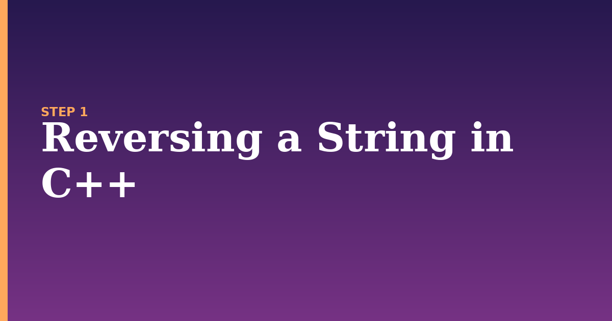 string illustration for: Reversing a String in C++