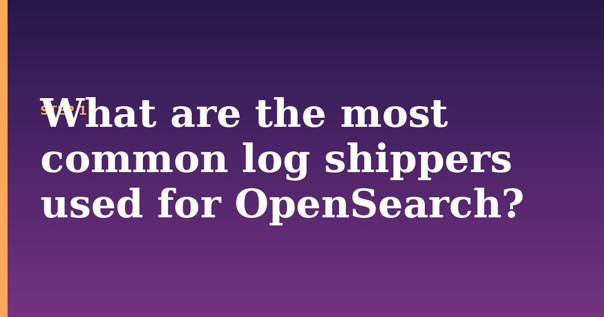 log shipper illustration for: What are the most common log shippers used for OpenSearch?